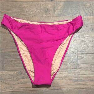 J. Crew pink high cut bikini bottoms NWT size M